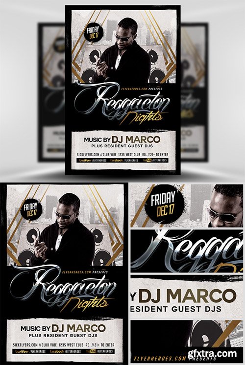 Reggaeton Flyer Template 2 Reggaeton Flyer Template 2