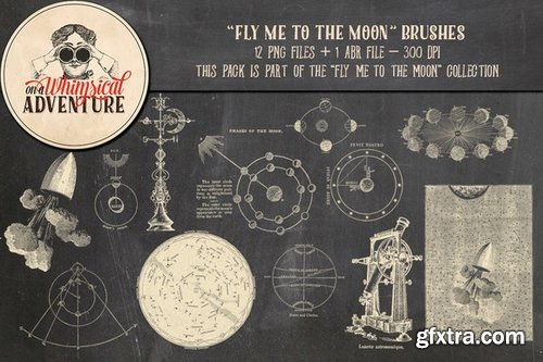 CM - Fly Me To The Moon Brushes 403476 CM - Fly Me To The Moon Brushes 403476