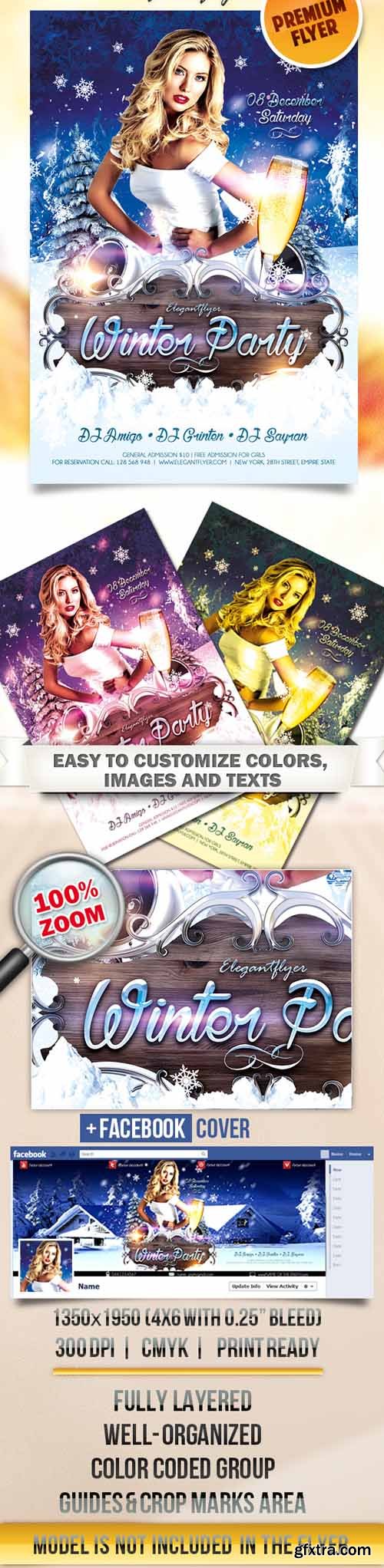 Winter Party 3 – Flyer PSD Template + Facebook Cover Winter Party 3 – Flyer PSD Template + Facebook Cover