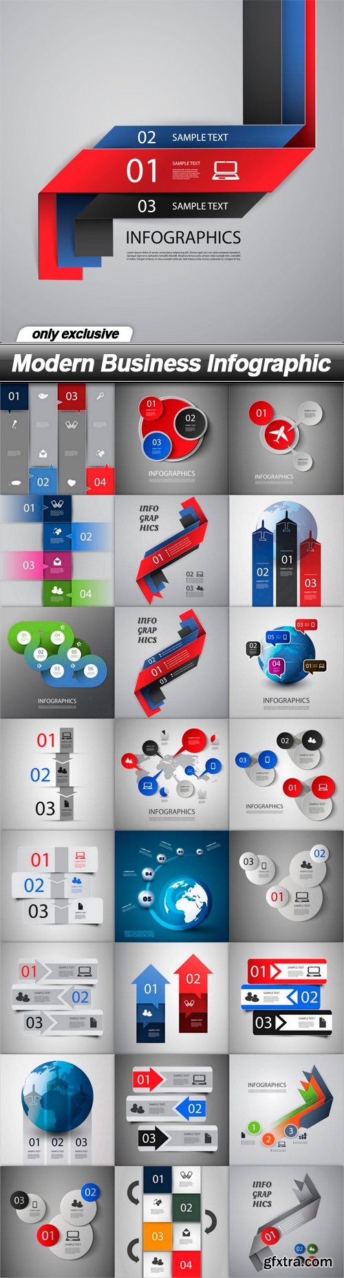 Modern Business Infographic - 25 EPS Modern Business Infographic - 25 EPS