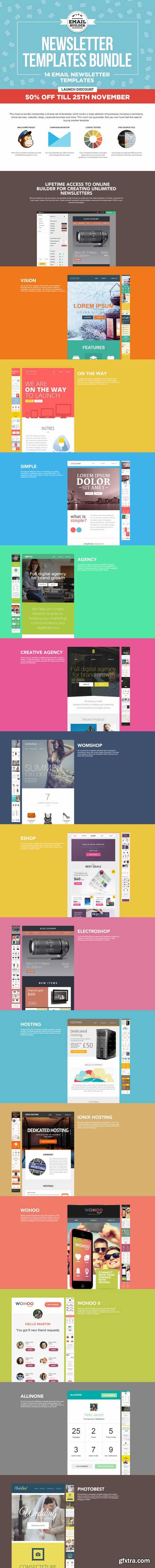 CM - 14 Email Newsletter Templates Bundle 436245 CM - 14 Email Newsletter Templates Bundle 436245