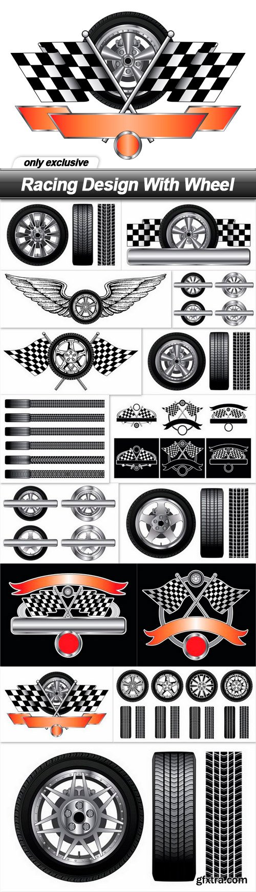 Racing Design With Wheel - 15 EPS