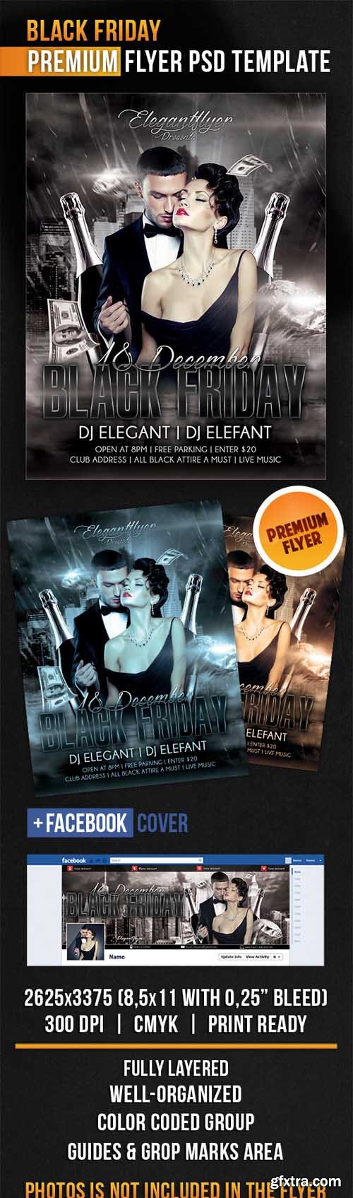 Black Friday 2 – Flyer PSD Template + Facebook Cover Black Friday 2 – Flyer PSD Template + Facebook Cover