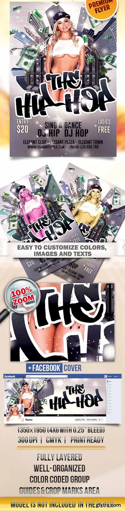 The Hip-Hop Party – Flyer PSD Template + Facebook Cover