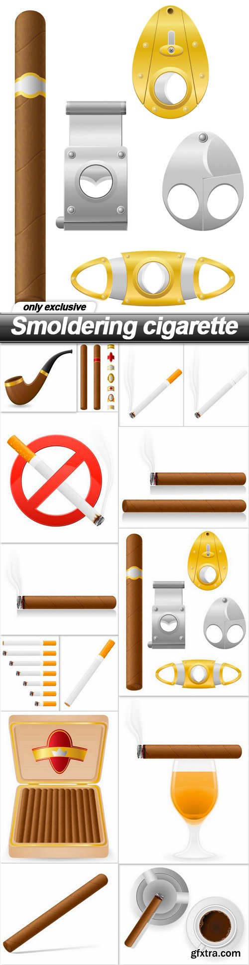 Smoldering cigarette - 14 EPS