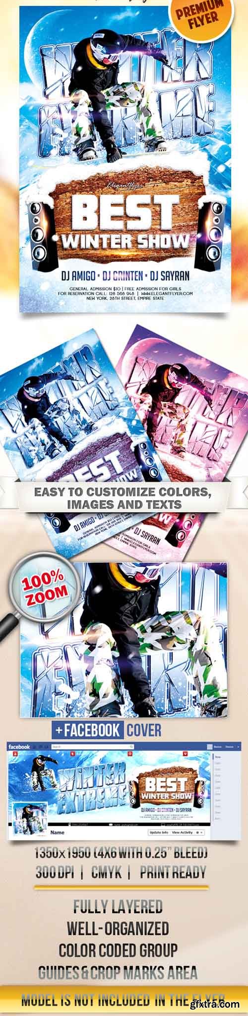 Winter Extreme – Flyer PSD Template + Facebook Cover Winter Extreme – Flyer PSD Template + Facebook Cover