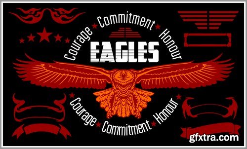 Vintage label Eagle - 7 EPS