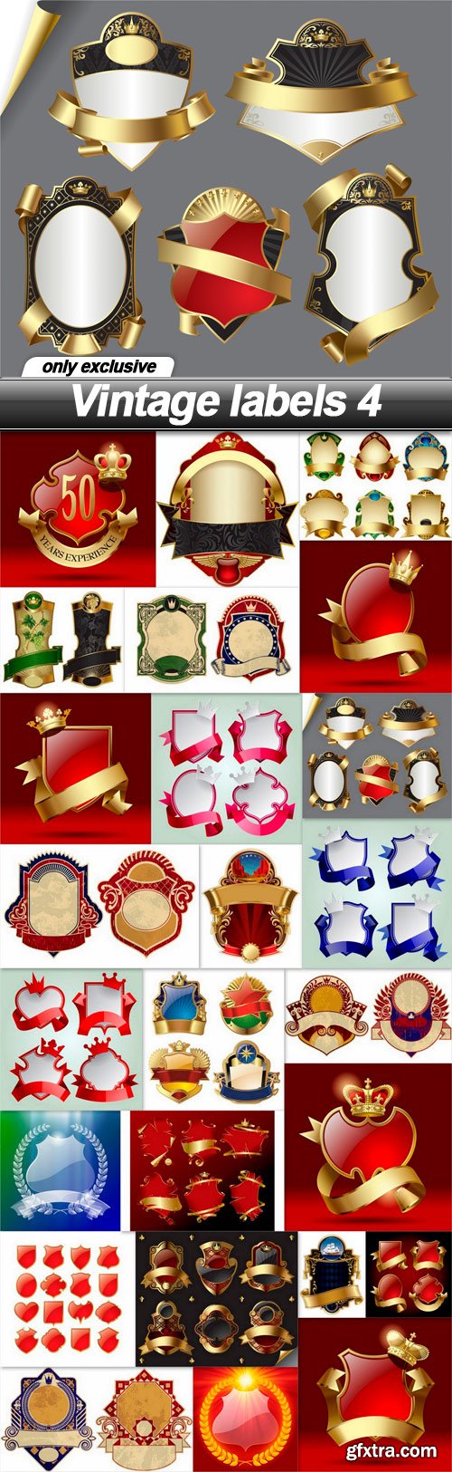 Vintage labels 4 - 25 EPS Vintage labels 4 - 25 EPS