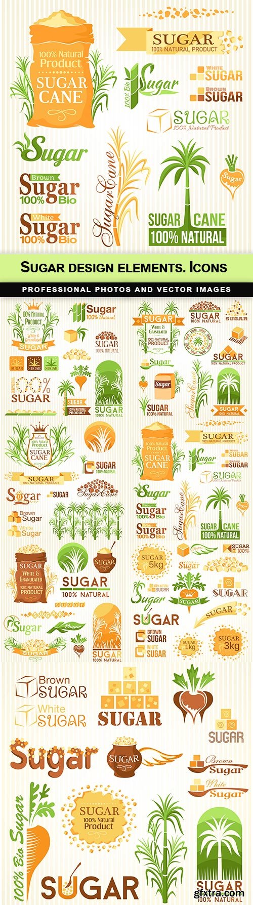 Sugar design elements. Icons - 7 EPS Sugar design elements. Icons - 7 EPS