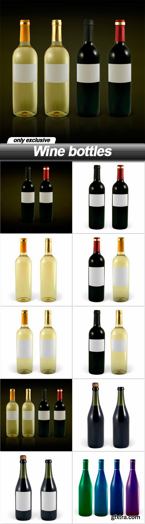 Wine bottles - 10 EPS Wine bottles - 10 EPS