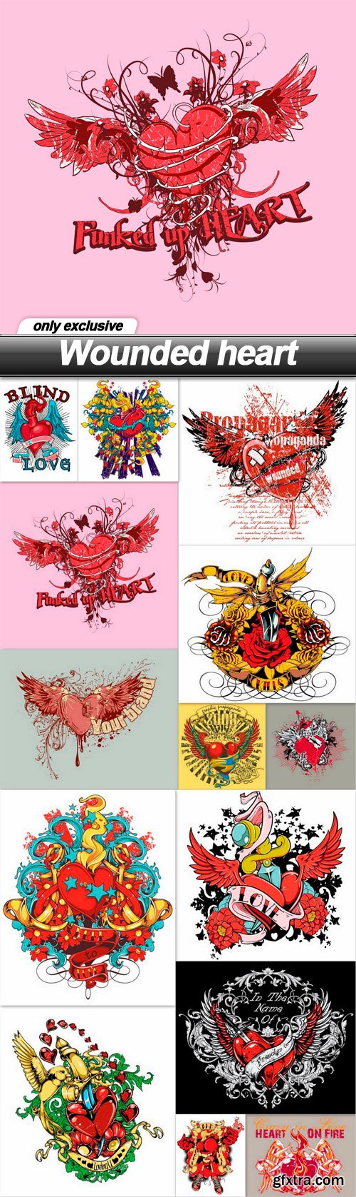Wounded heart - 14 EPS Wounded heart - 14 EPS