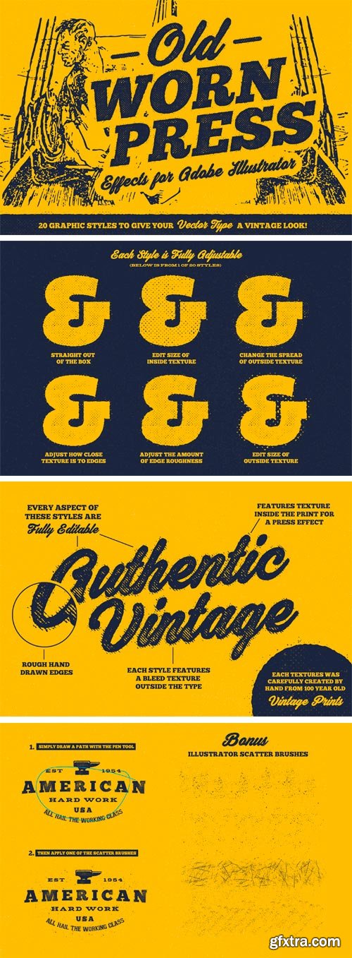 CM 409198 - Old Worn Press - Illustrator Styles CM 409198 - Old Worn Press - Illustrator Styles