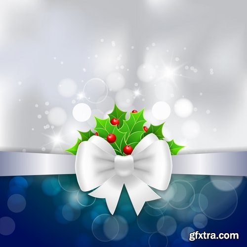 Collection of vector a background picture winter tree new year christmas 2-25 EPS