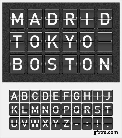 Mechanical Timetable - 20 Vector Mechanical Timetable - 20 Vector