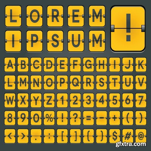 Mechanical Timetable - 20 Vector Mechanical Timetable - 20 Vector