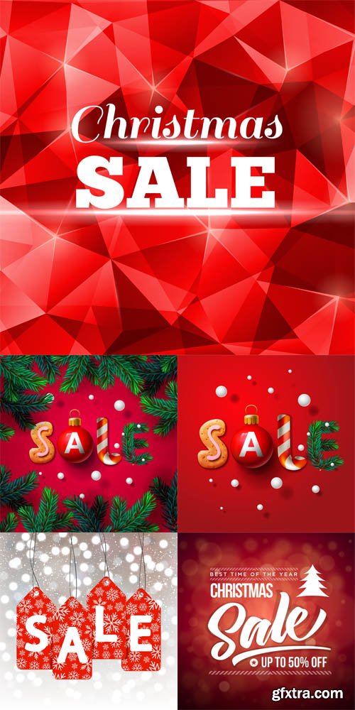 Christmas Sale Design Vector Set