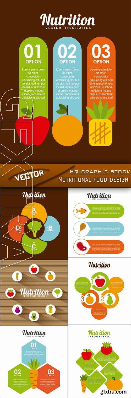 Stock Vector - Nutritional food design