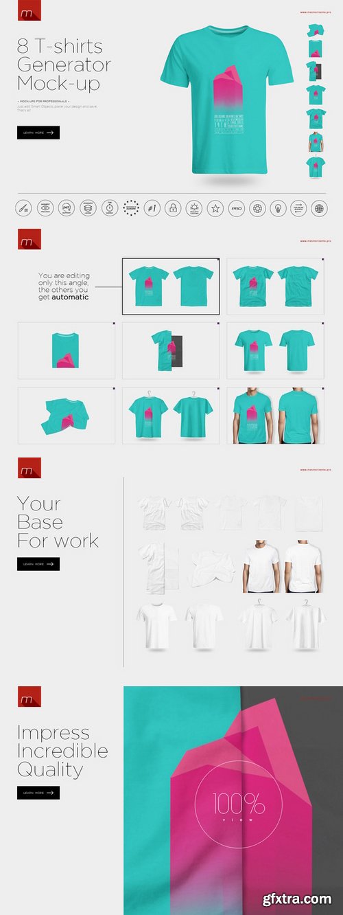 CM - 8 T-Shirt with One Click Mock-up 450578 CM - 8 T-Shirt with One Click Mock-up 450578