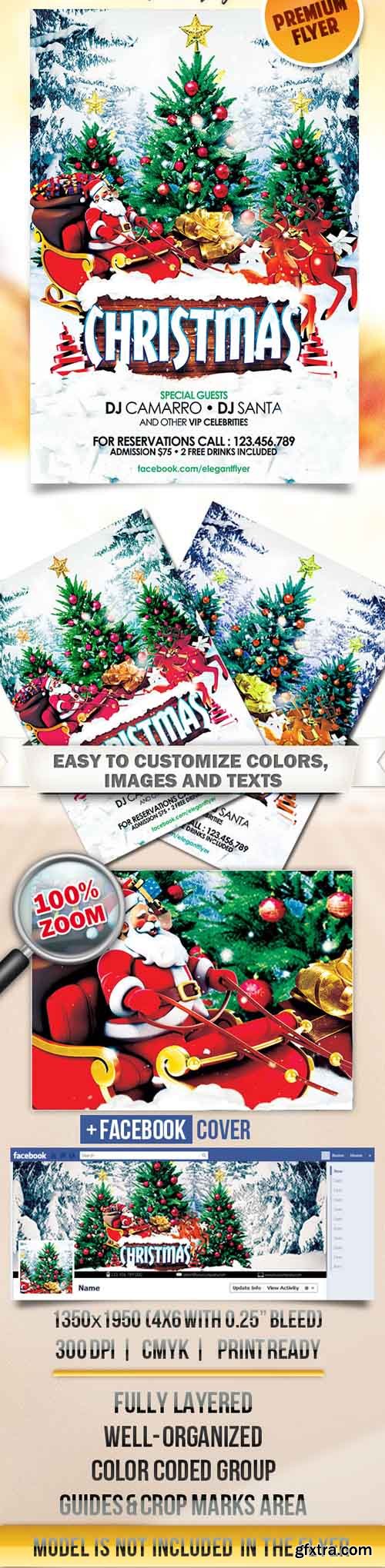 Christmas Holidays – Flyer PSD Template + Facebook Cover Christmas Holidays – Flyer PSD Template + Facebook Cover