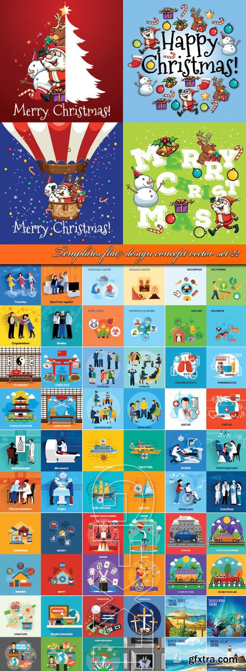 Templates flat design concept vector set 22