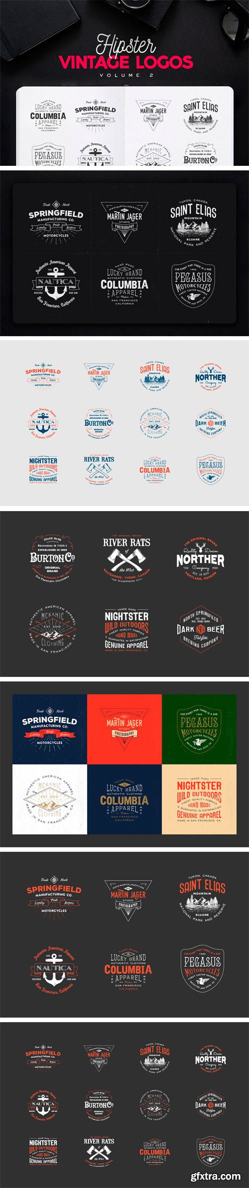 CM 311966 - Hipster Vintage Logo Pack 2 CM 311966 - Hipster Vintage Logo Pack 2