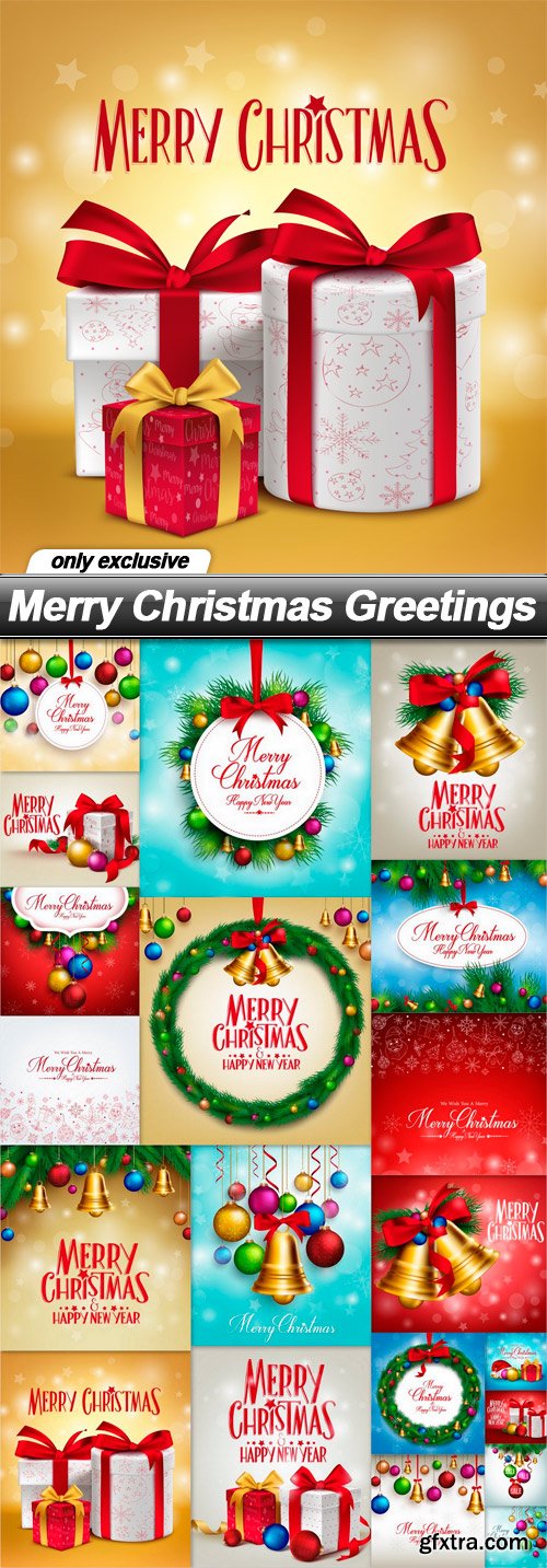 Merry Christmas Greetings - 20 EPS Merry Christmas Greetings - 20 EPS