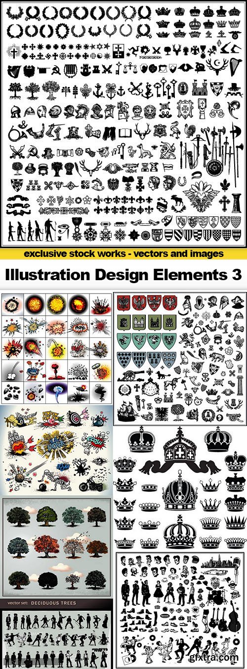 Illustration Design Elements 3 - 19x EPS