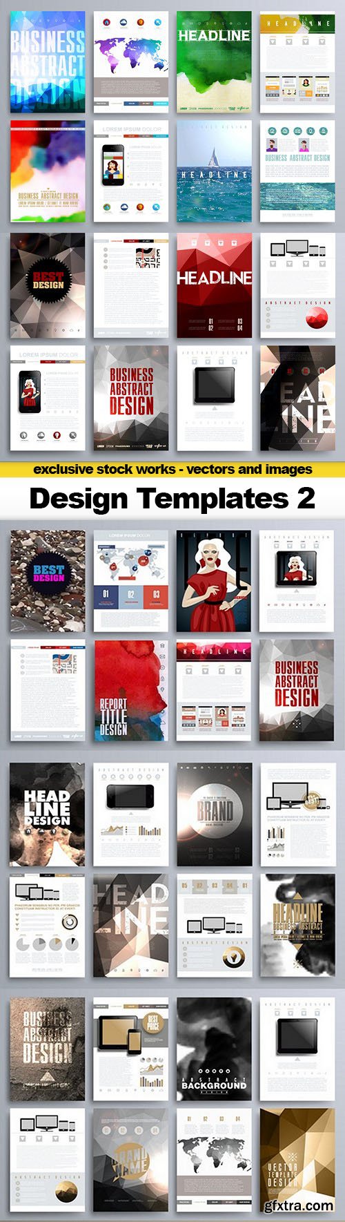 Set of Design Templates for Brochures, Flyers 2 - 10xEPS