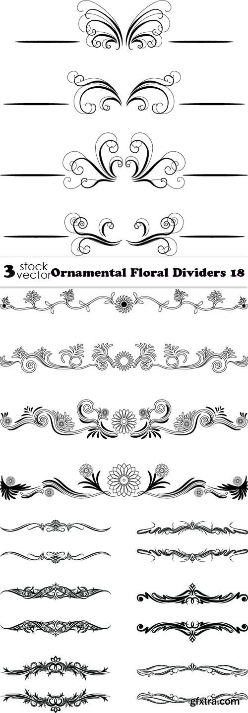 Vectors - Ornamental Floral Dividers 18
