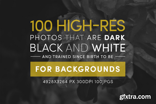 CM - 100 Dark Black &amp; White Backgrounds 440545