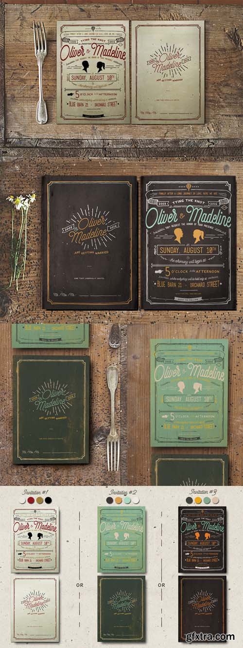 CM - Vintage Hand Lettering Invitation 297877