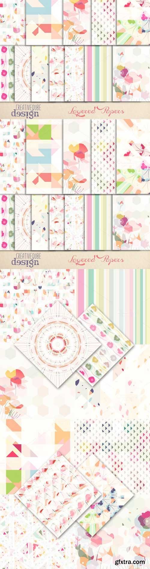 CM - Digital Layered Geometric Paper 124747 CM - Digital Layered Geometric Paper 124747