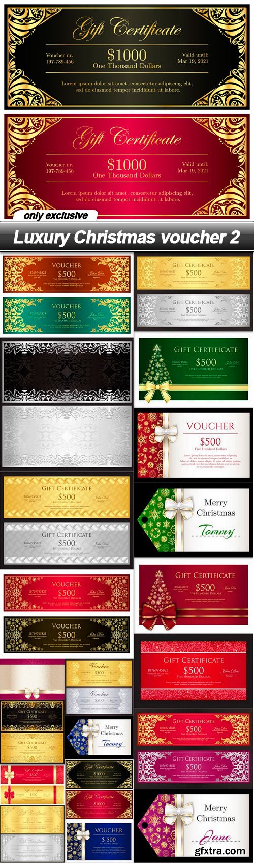 Luxury Christmas voucher 2 - 20 EPS Luxury Christmas voucher 2 - 20 EPS