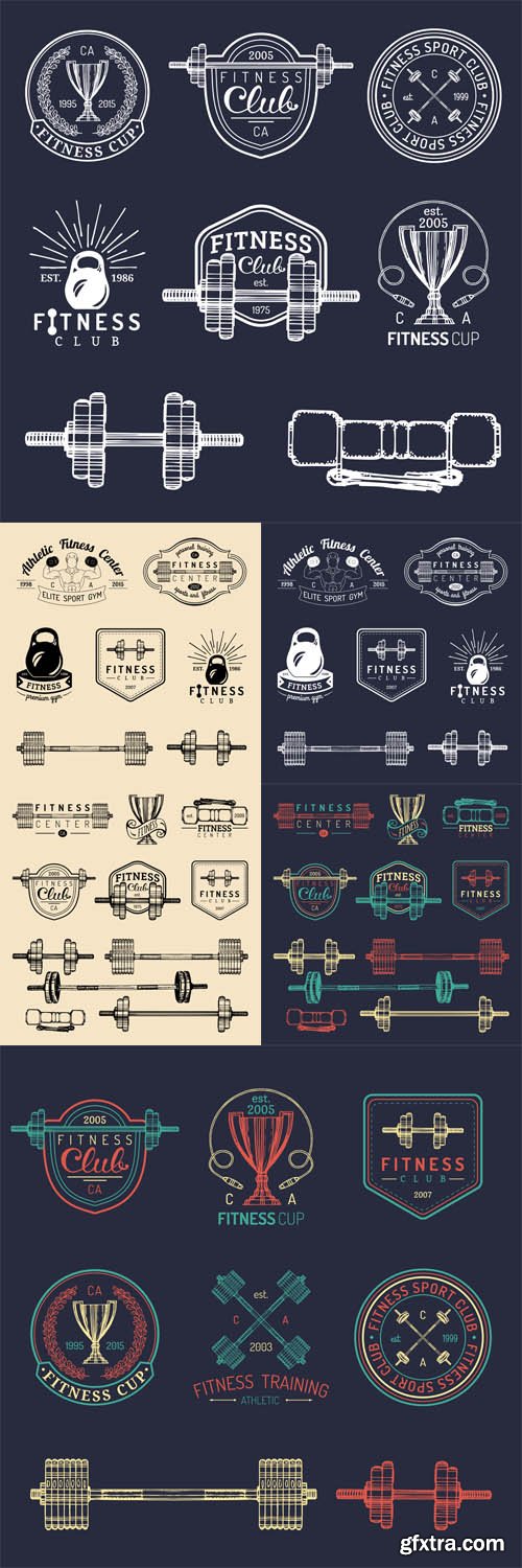 Fitness Gym Elements Vector Set 2 Fitness Gym Elements Vector Set 2