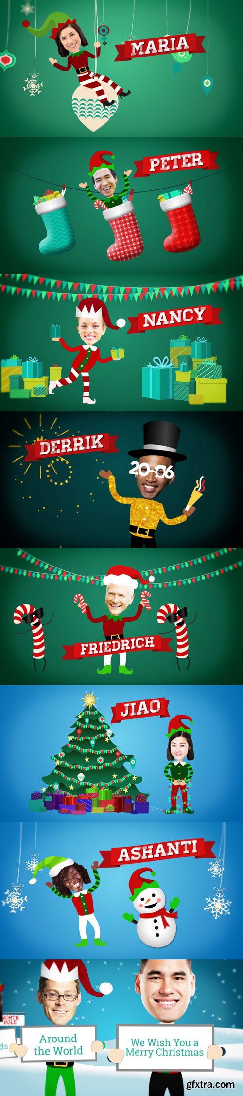 FluxVfx - Christmas Elves Greetings After Effects Template
