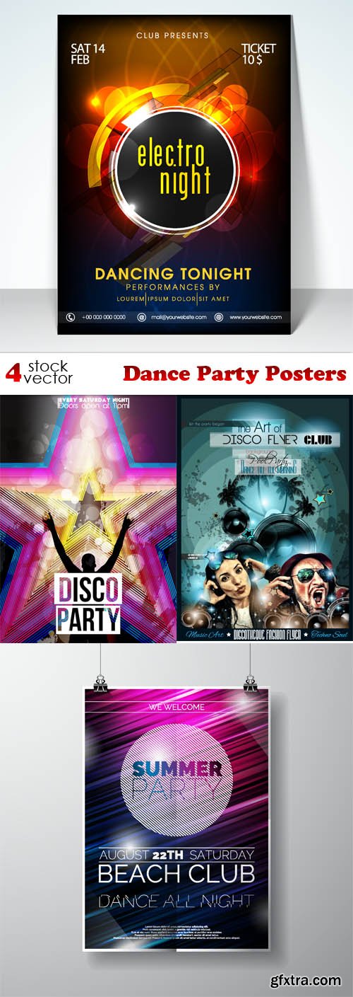 Vectors - Dance Party Posters