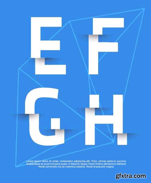 Glitch Font SET - 10x EPS