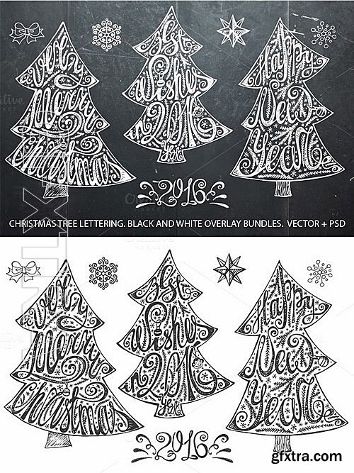 CM - Christmas tree lettering set 466697