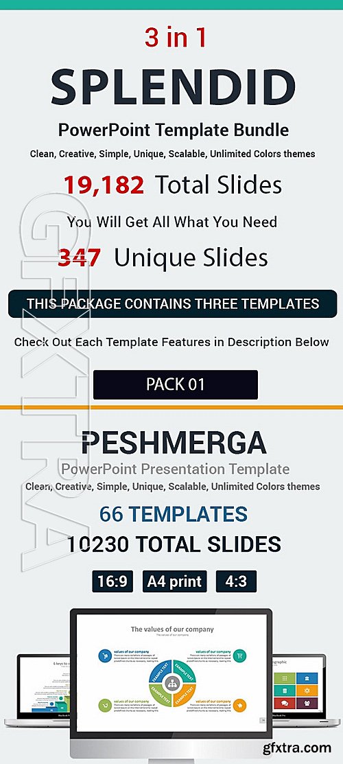 GraphicRiver - Splendid 3 in 1 PowerPoint Template Bundle 12619481