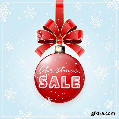Collection of vector image label on various christmas theme 8-25 Eps