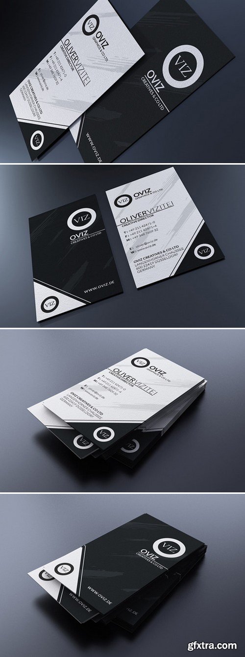 CM - Black And White Business Card 160673
