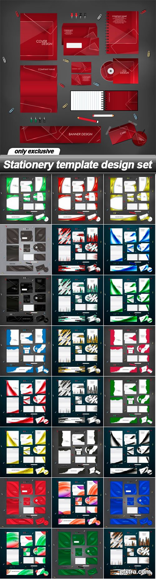 Stationery template design set - 25 EPS