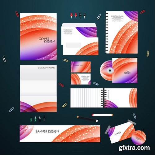 Stationery template design set - 25 EPS