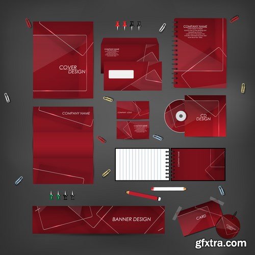 Stationery template design set - 25 EPS
