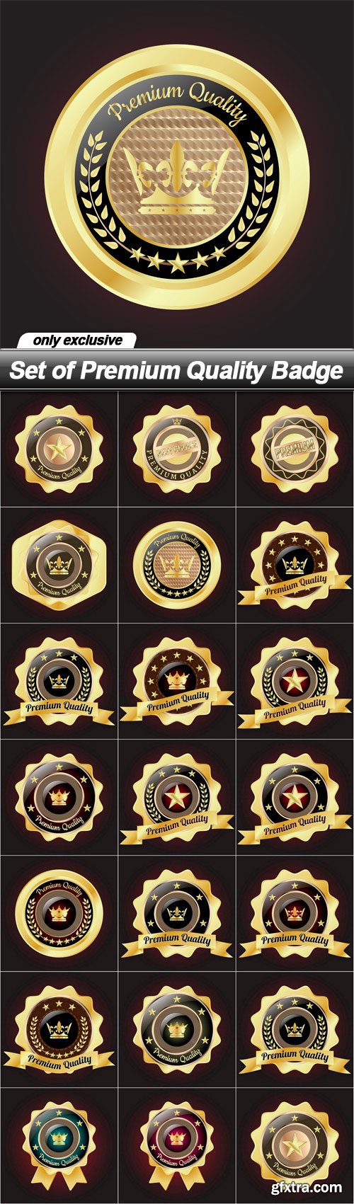 Set of Premium Quality Badge - 20 EPS