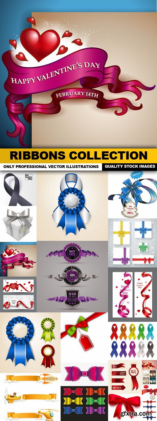Ribbons Collection - 20 Vector