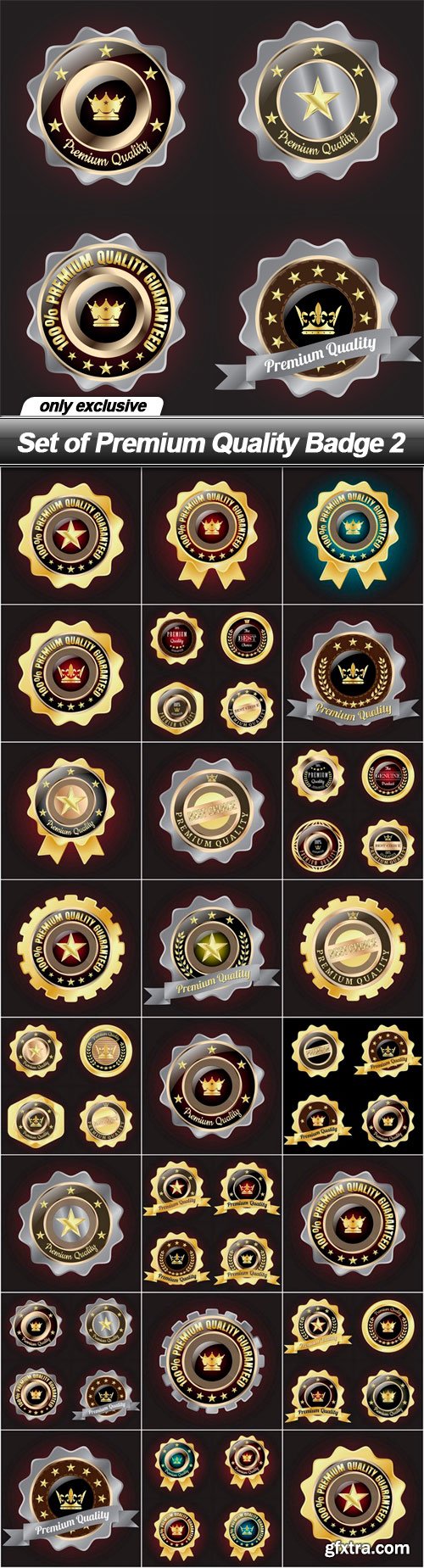 Set of Premium Quality Badge 2 - 23 EPS