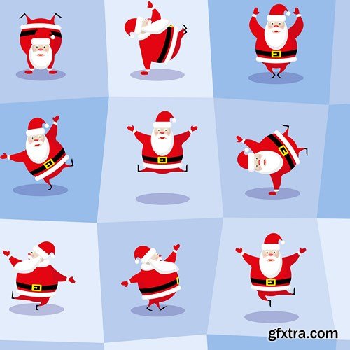 Santa Claus - Christmas Set, 8xEPS