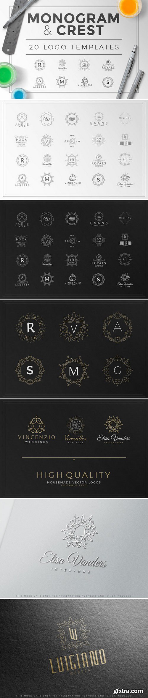 CM - Monogram &amp; Crest Logos Set 474709
