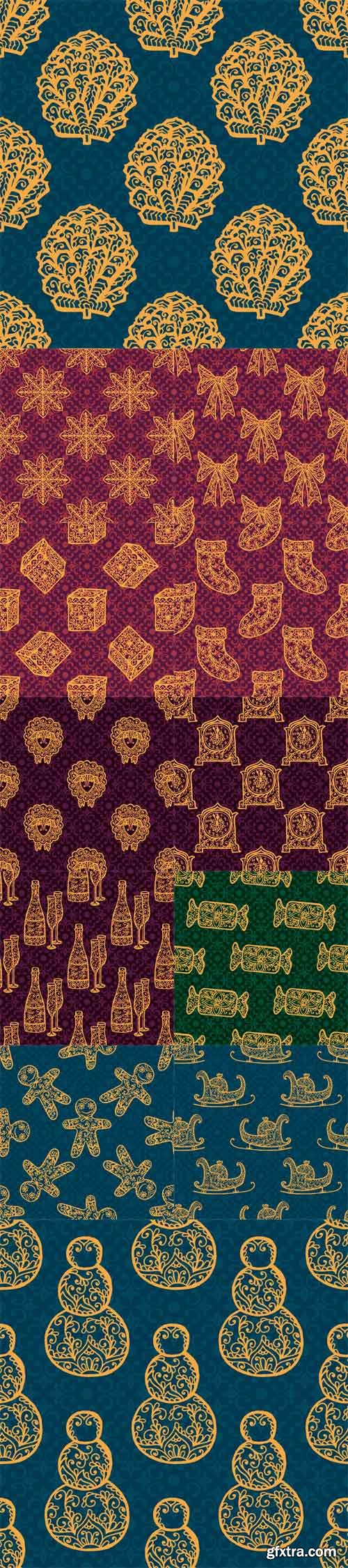 Seamless with icons of mandala ornament set 2 Seamless with icons of mandala ornament set 2